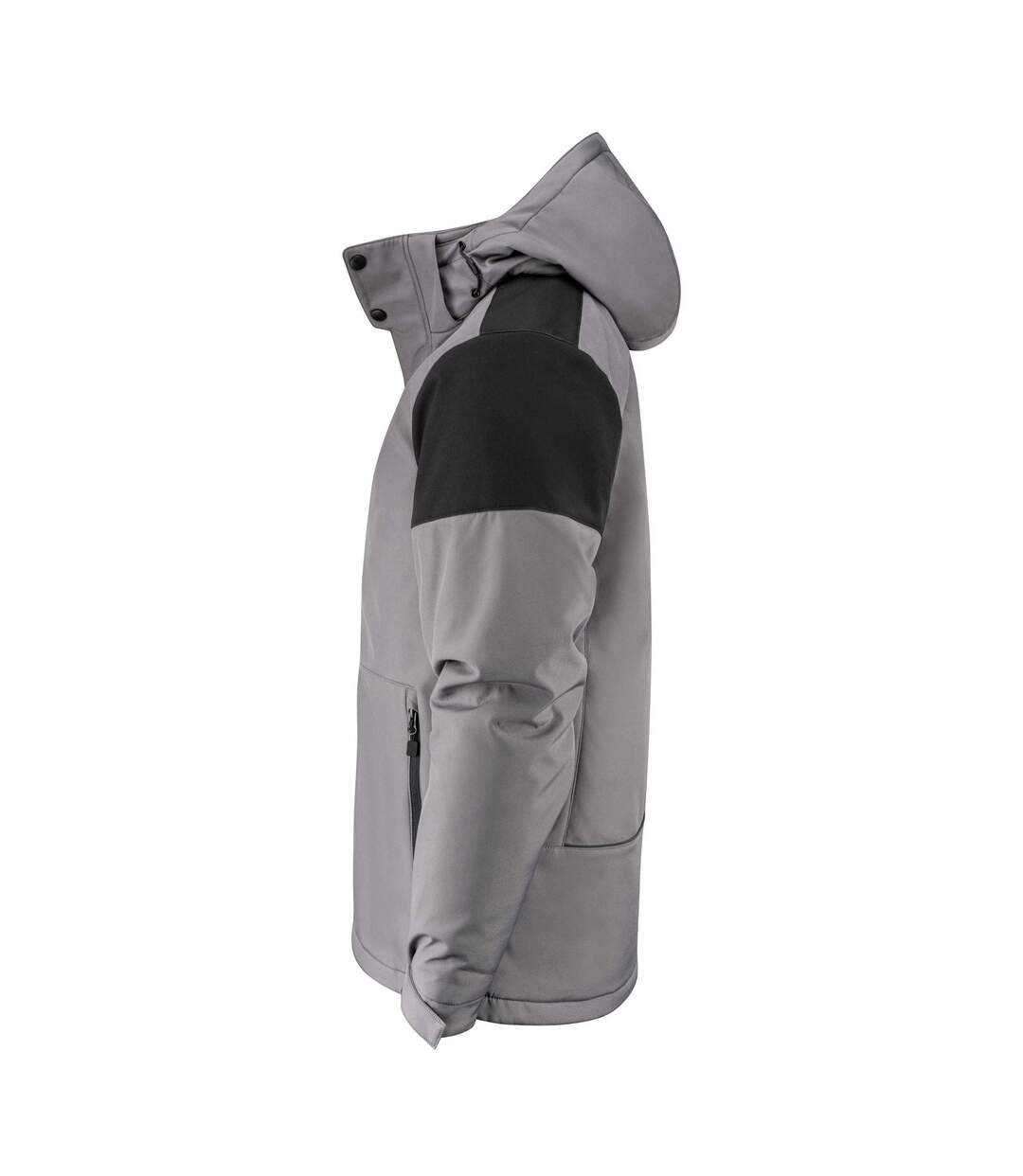 Mens Padded Soft Shell Jacket Anthracite Black Printer-3