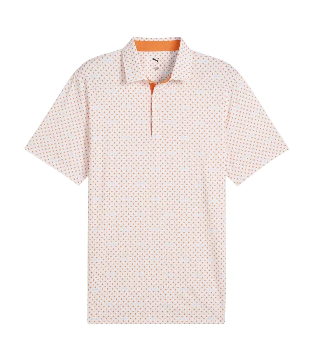 Mens Burgh Golf Polo Shirt Orange Puma-1
