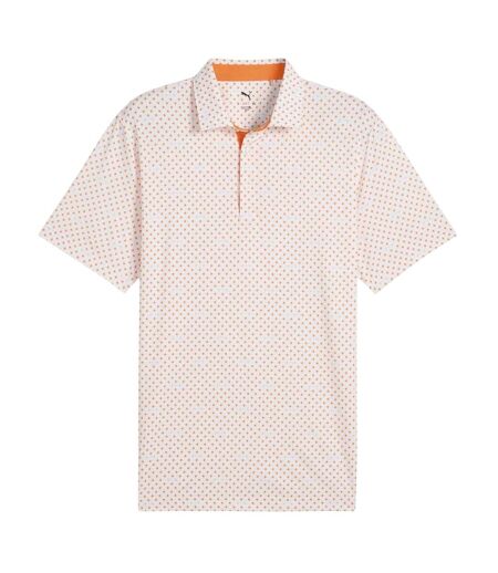 Mens Burgh Golf Polo Shirt Orange Puma