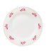 Lot de 6 Assiettes Plates Fleur de Rose 26cm Multicolore-1