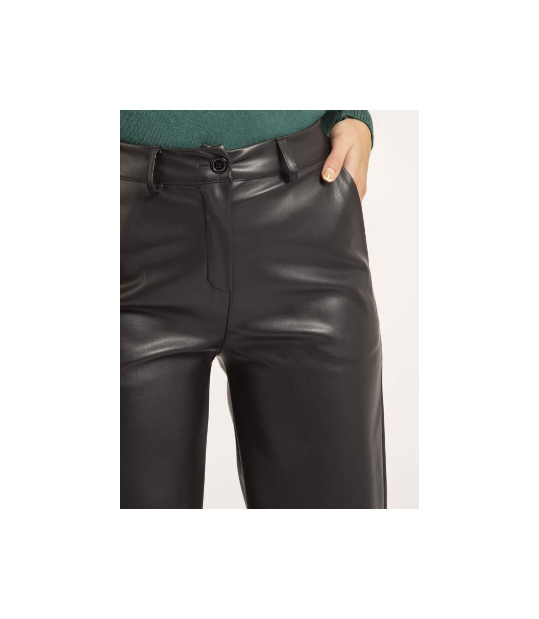 Pantalon droit simili cuir EVANIA - Dona X Lisa-3