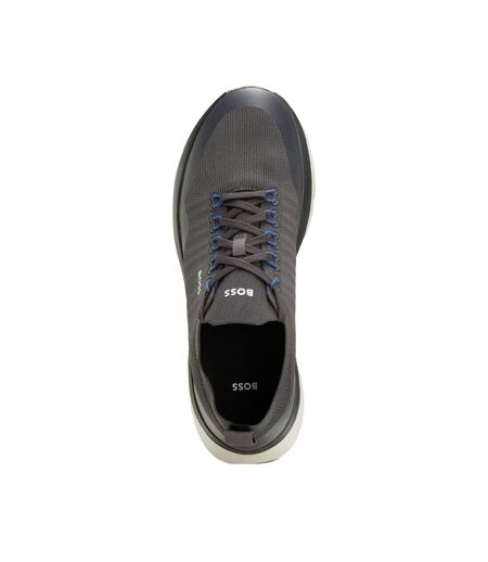 Mens Dean Logo Trainers Grey Boss