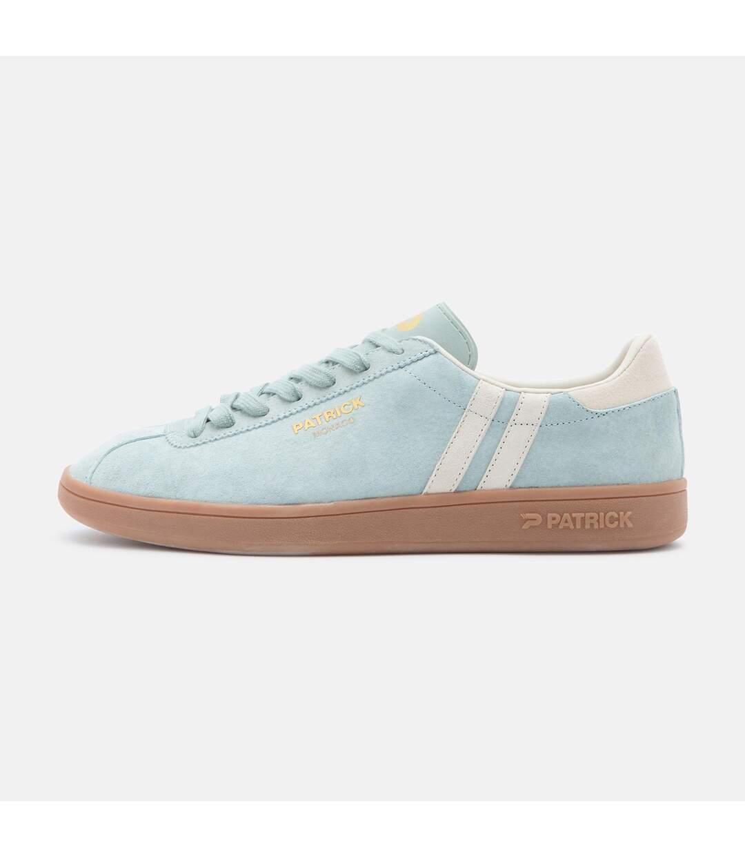 Mens Monaco Suede Cupsole Trainers Green Sand Patrick-1