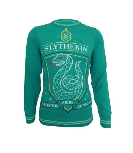Harry Potter Unisex Adult Slytherin Knitted Sweater (Green) - UTHE681