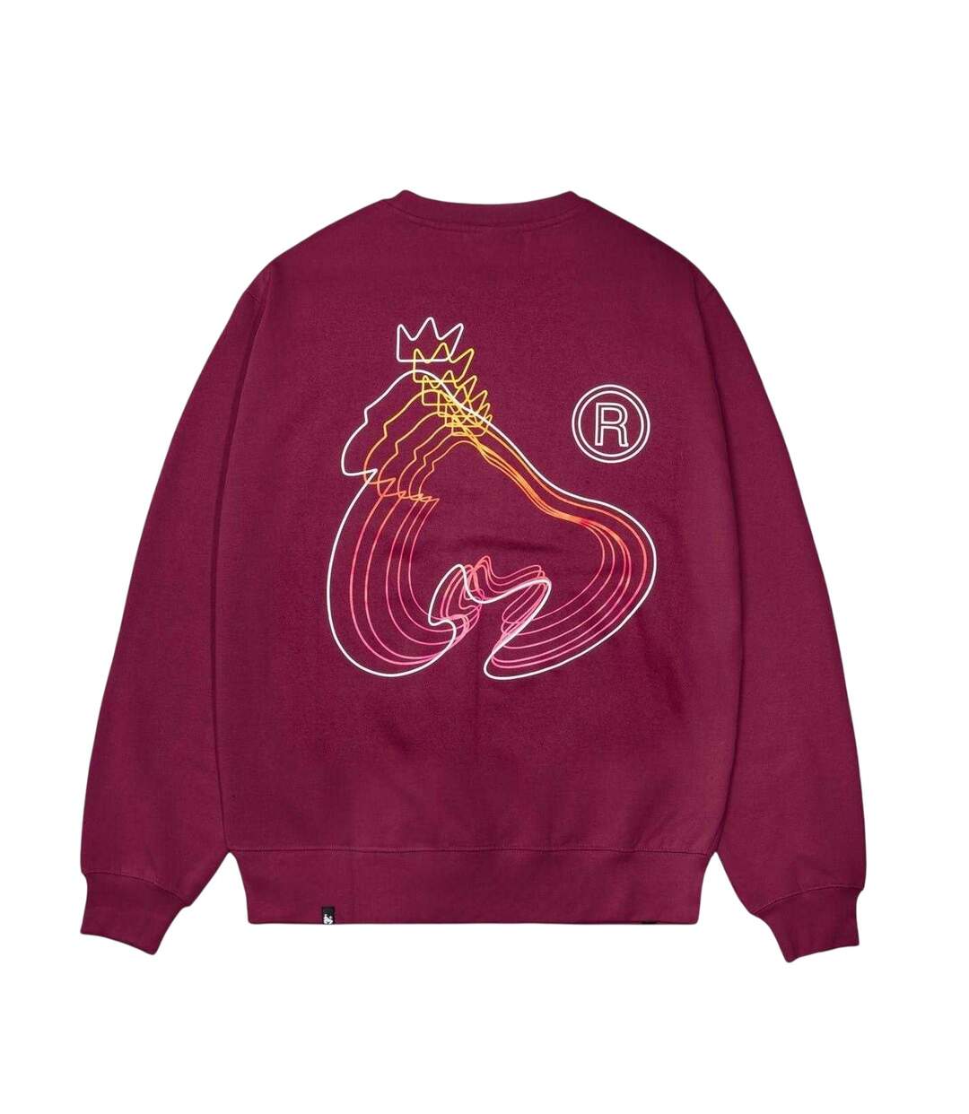 Mens Repeat Logo Sweatshirt Plum Money-2