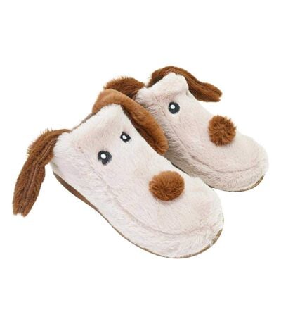 Chaussons Motif/style Chien Femme Marron Clair K Collection
