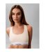 Womens/ladies Logo Cotton Blend Bralette Yellow Pear Calvin Klein-2