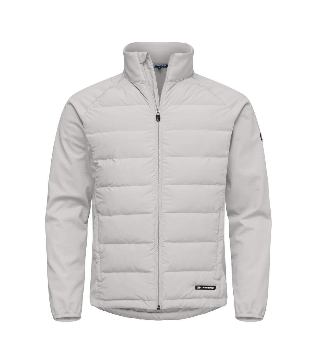 Mens Oak Harbor Padded Jacket Silver Cutter & Buck-1