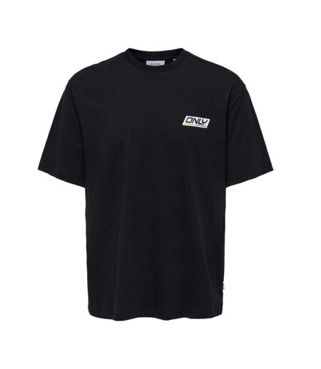 T-shirt noir homme only & sons print logo