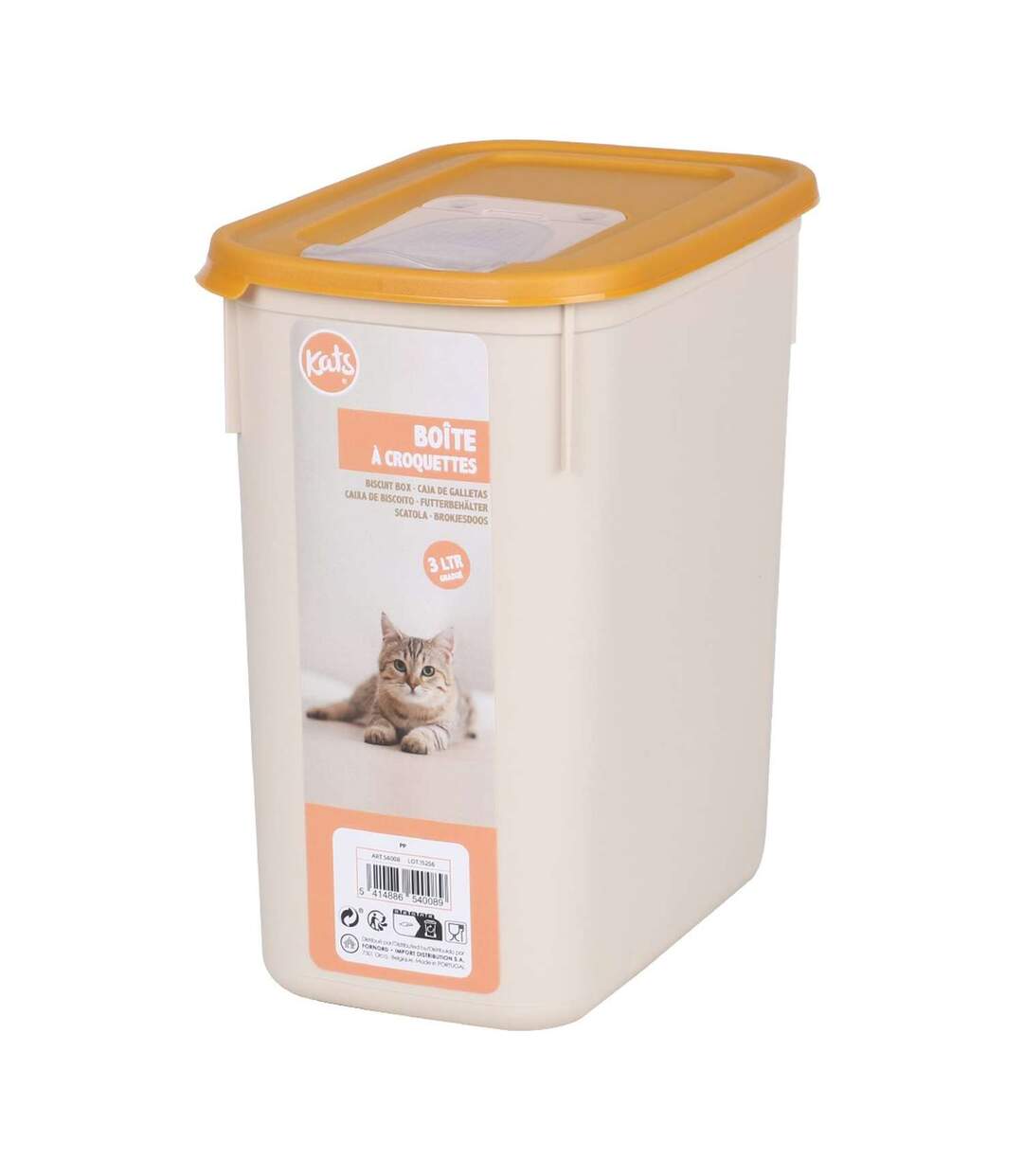 Boite conteneur à croquettes graduée pour chat - 3L-2