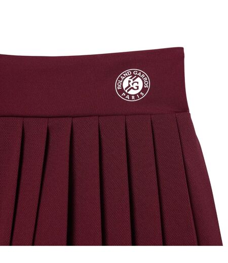 Womens/ladies Roland Garros Edition Sports Pleated Tennis Shorts Purple Lacoste