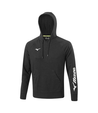 Mens Terrycloth Hoodie Black Mizuno