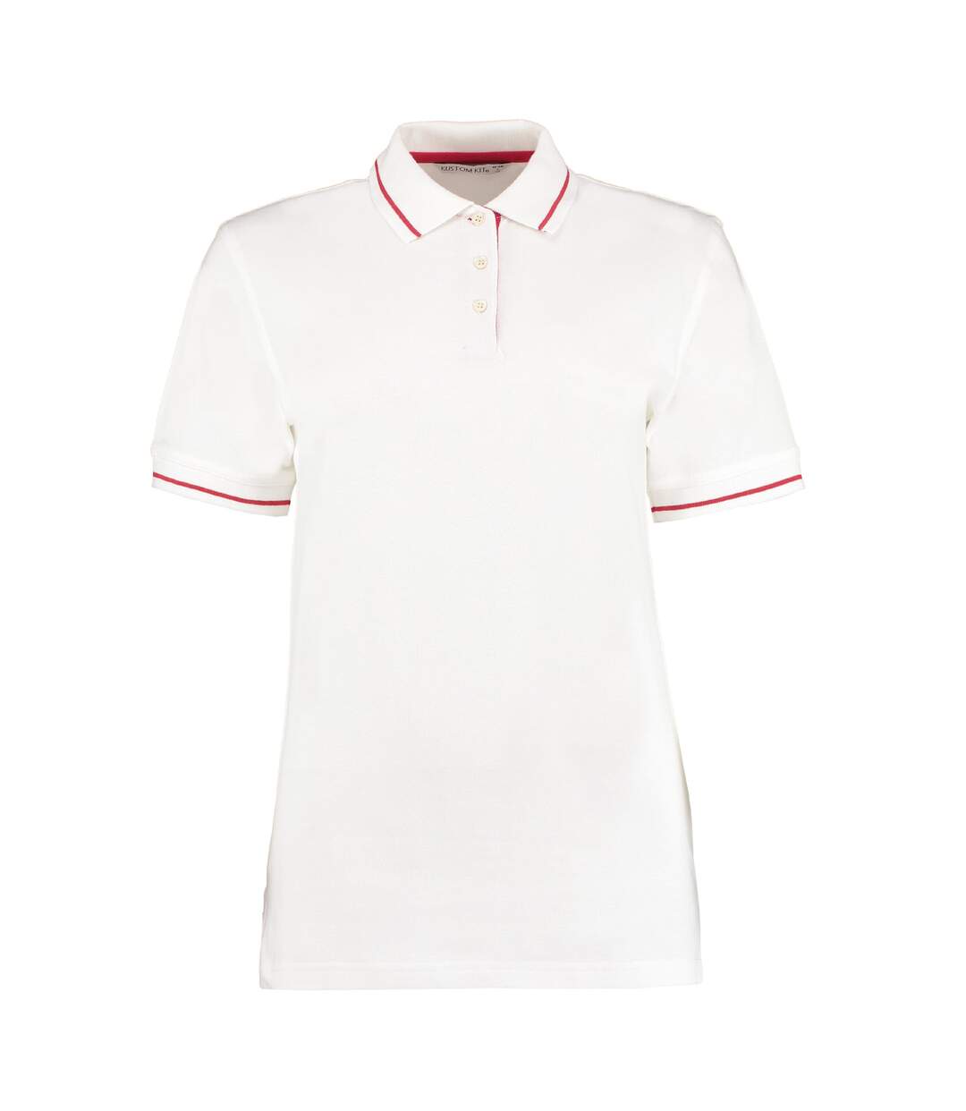 Polo St Mellion Femme Blanc Rouge Kustom Kit-1