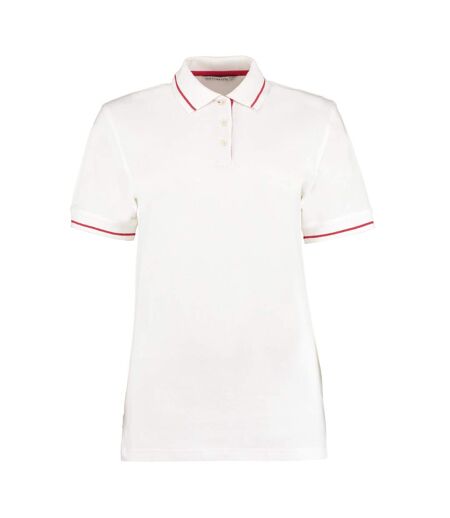 Polo St Mellion Femme Blanc Rouge Kustom Kit