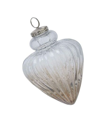 Ombre collection fluted bauble one size coffee Hill Interiors
