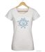 Tee-shirt Mayflower Diapo2 en coton blanc : l'élégance d'une sérigraphie artistique-2