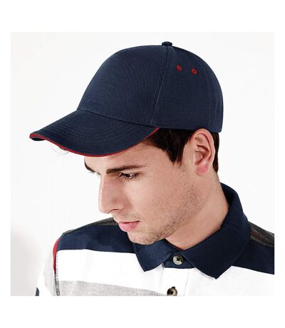 Lot De 2  Casquette Adulte Unisexe Bleu Marine Rouge Beechfield