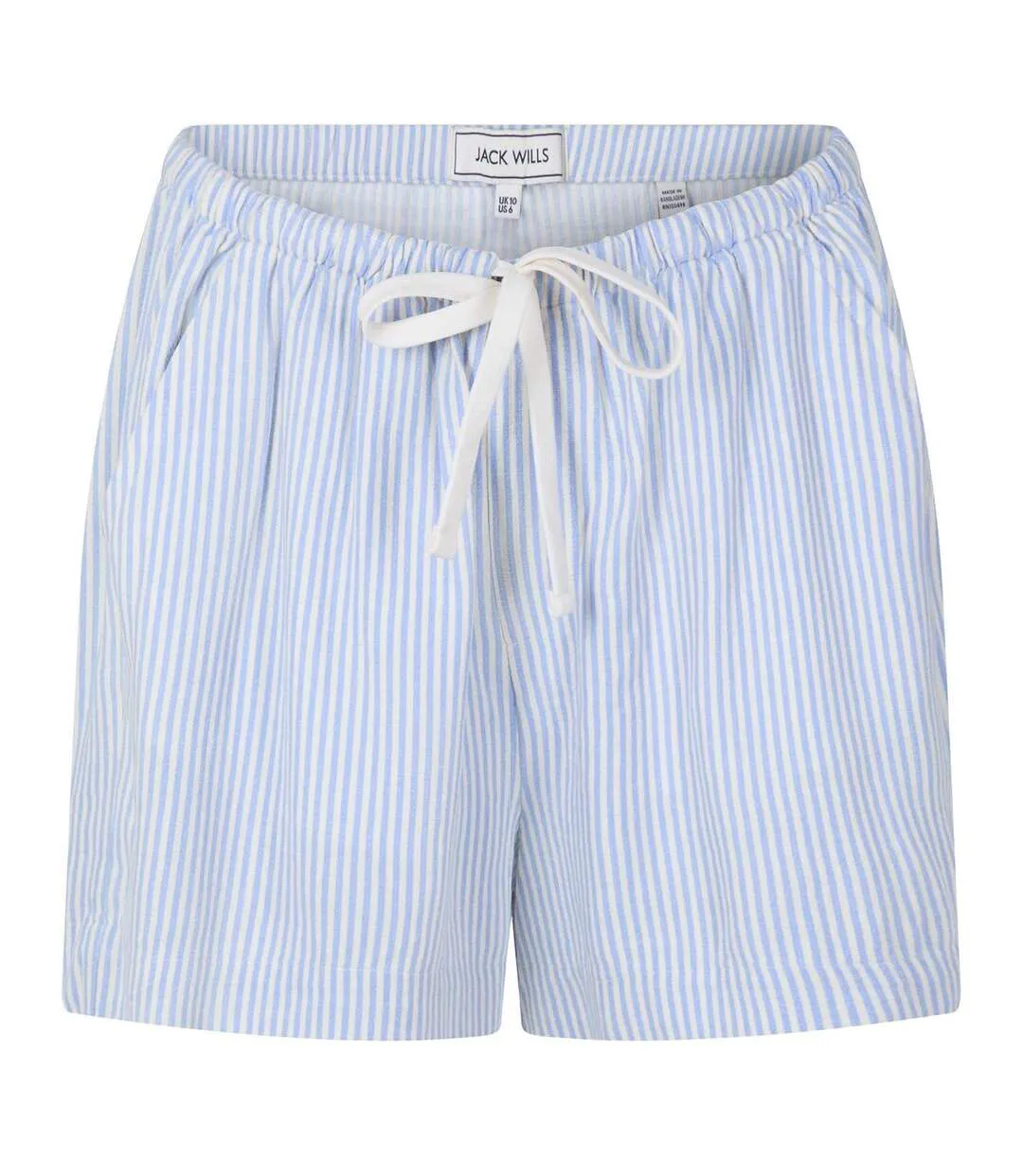 Womens/ladies Viscose Striped Shorts Blue Jack Wills-2