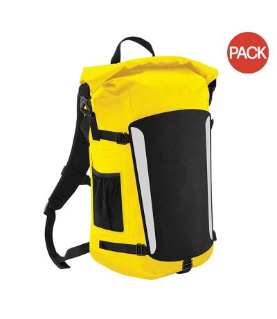 Lot de 2  Submerge sac à dos 25 litres imperméable adulte unisexe taille unique jaune/noir Quadra