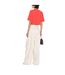 T-shirt Court Motif/style Logo Femme Rouge Off White-3