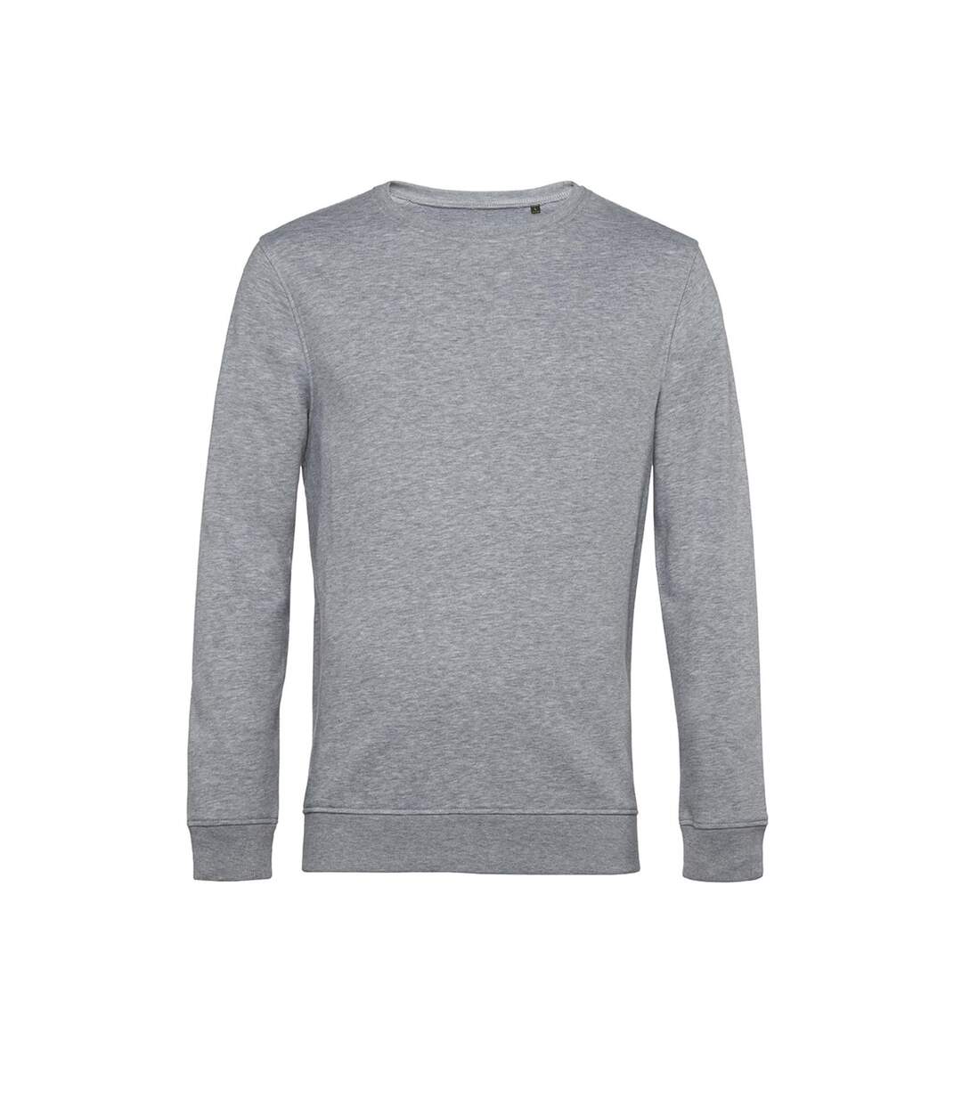 Sweat Organique À Col Ras Du Cou Pour Hommes Gris Chiné B&C-1