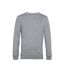 Sweat Organique À Col Ras Du Cou Pour Hommes Gris Chiné B&C-1