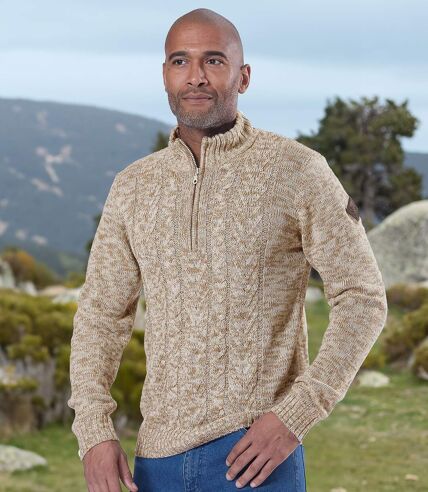 Pletený sveter so stojačikom