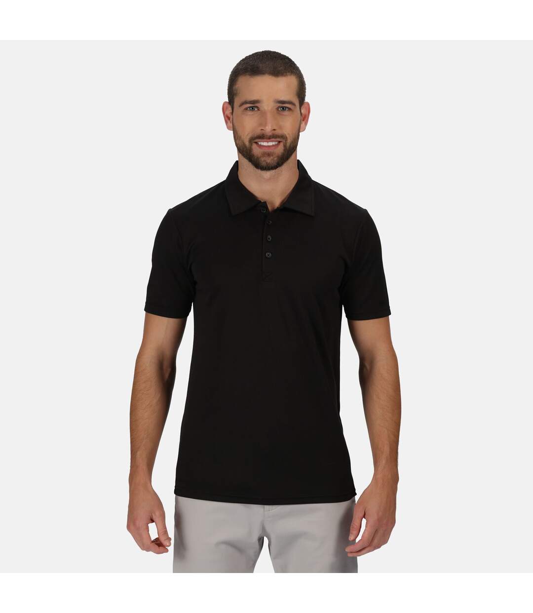 Mens Recycled Polo Shirt Black Regatta Professional-1