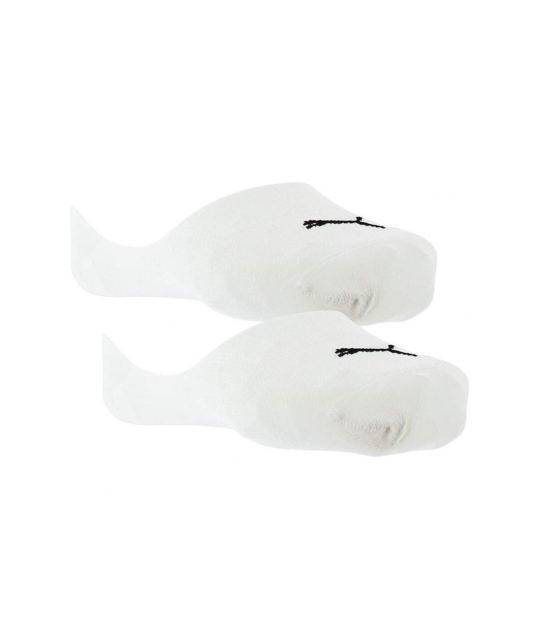 PUMA Lot de 2 paires d'Invisibles Mixte Coton FOOTIES Blanc-1