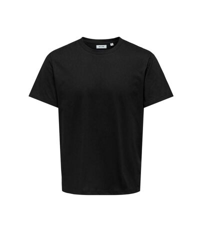 T-shirt noir homme only & sons jeff - m