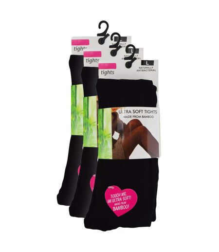 Lot de 3 collants en bambou doux pour femme