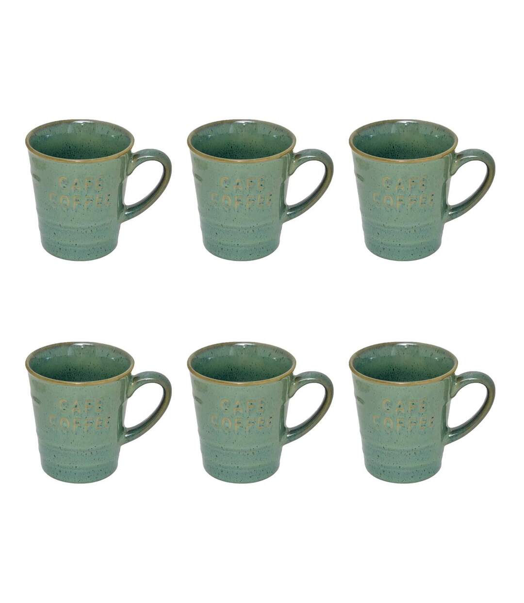 Lot de 6 Mugs à Café Joel 20cl Vert-1