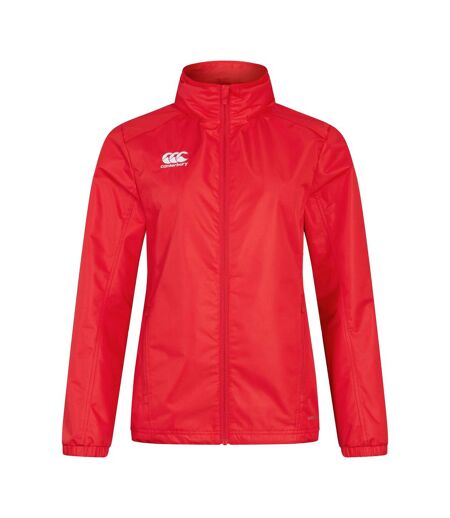 Womens/ladies Club Vaposhield Full Zip Waterproof Jacket Flag Red Canterbury