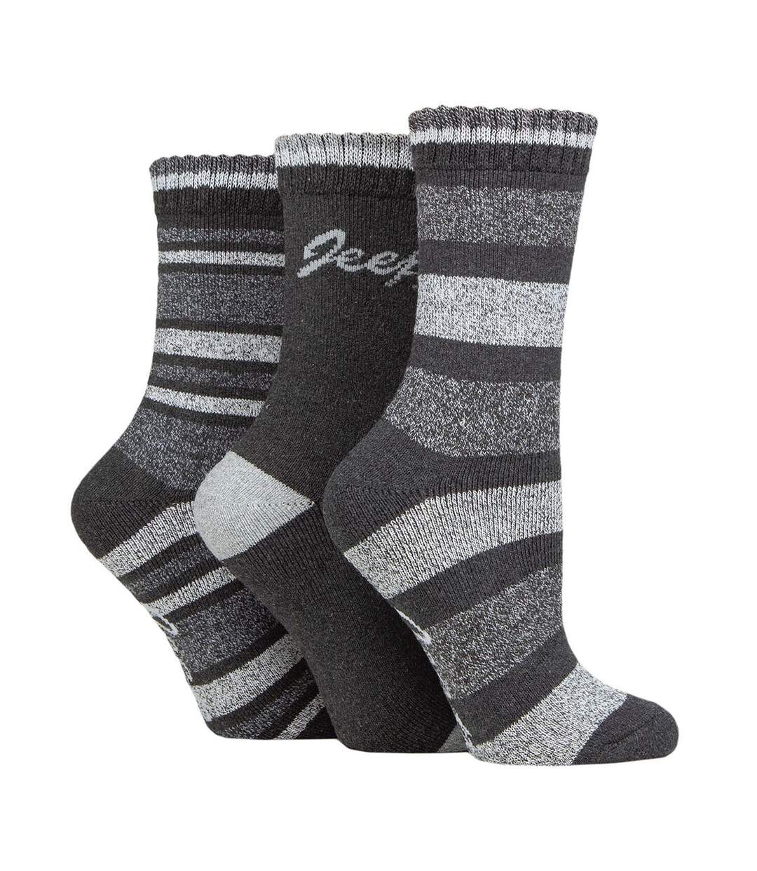3 Pack Ladies Performance Boot Socks | Women's Ribbed Cushioned Comfort Socks-3