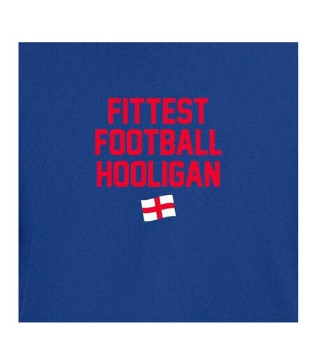 Mens Fittest Football Hooligan T-shirt Blue AWD