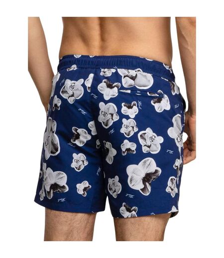 Short De Bain Motif/style Floral Homme Bleu Marine Karl Lagerfeld