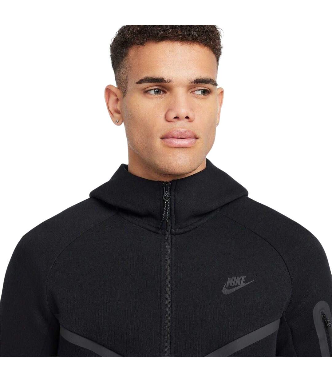 Veste À Capuche Motif/style Chevron Tech Homme Noir Nike-4