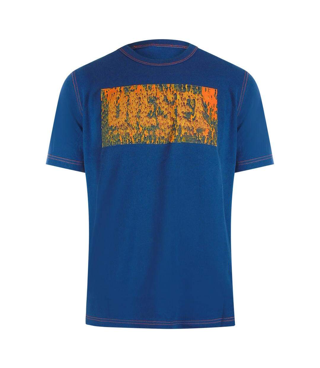 T-shirt Motif/style Logo Homme Bleu Marine Pastel Diesel-1