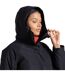 Veste Imperméable Longue Et Unie À Capuche Rosalind Femme Noir Craghoppers-4