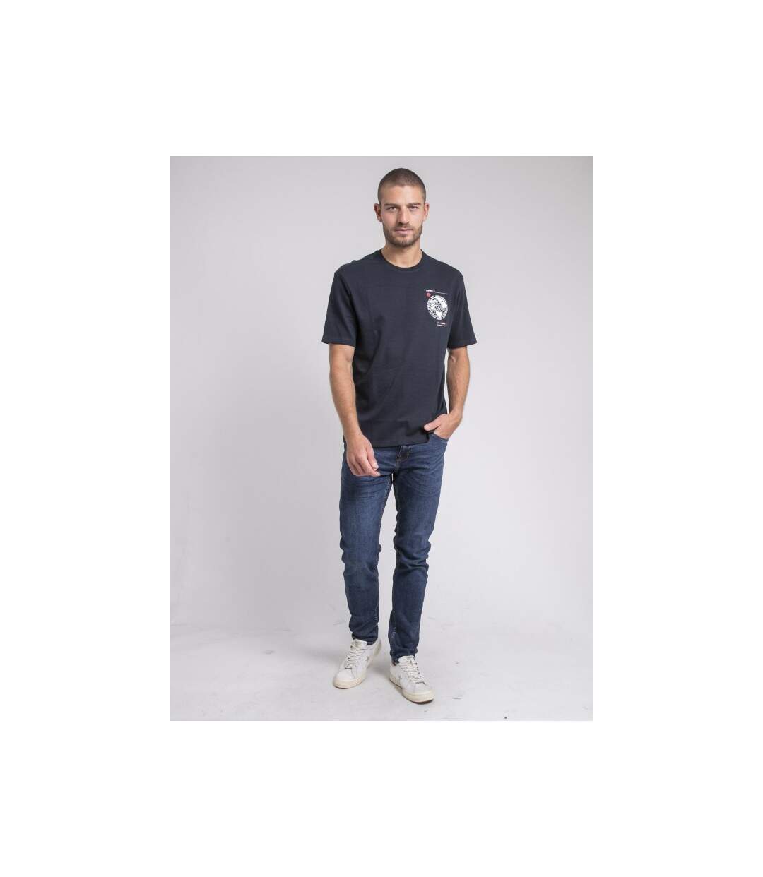 T-shirt col rond oversize pur coton JOHART-4