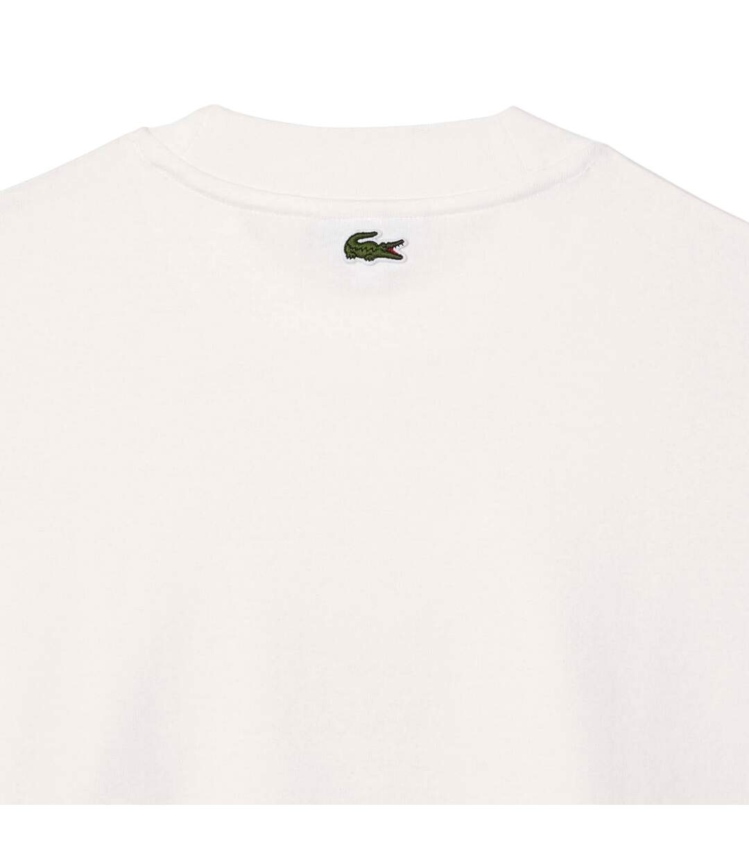 Mens Cotton Loose Long-sleeved T-shirt Cream Lacoste-4