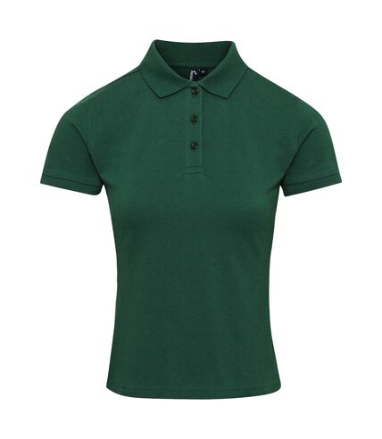 Womens/ladies coolchecker plus polo shirt bottle green Premier