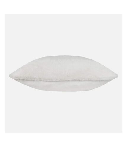 Stanza faux fur cushion cover 55cm x 55cm white Paoletti