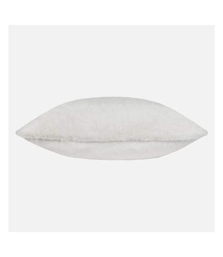 Stanza faux fur cushion cover 55cm x 55cm white Paoletti