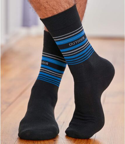 4 Paar elegante Socken mit Jacquard-Muster