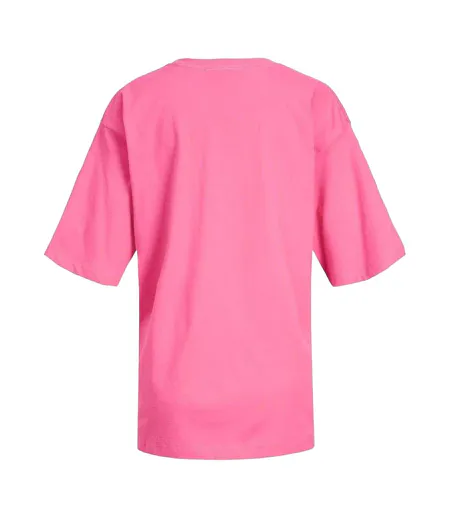 T-shirt Motif/style Logo Femme Rose Vif JJXX