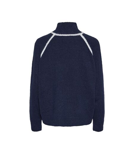 Pull marine/blanc femme pieces lola