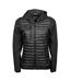 Teejays Womens/Ladies Hooded Crossover Jacket (Black) - UTBC3837