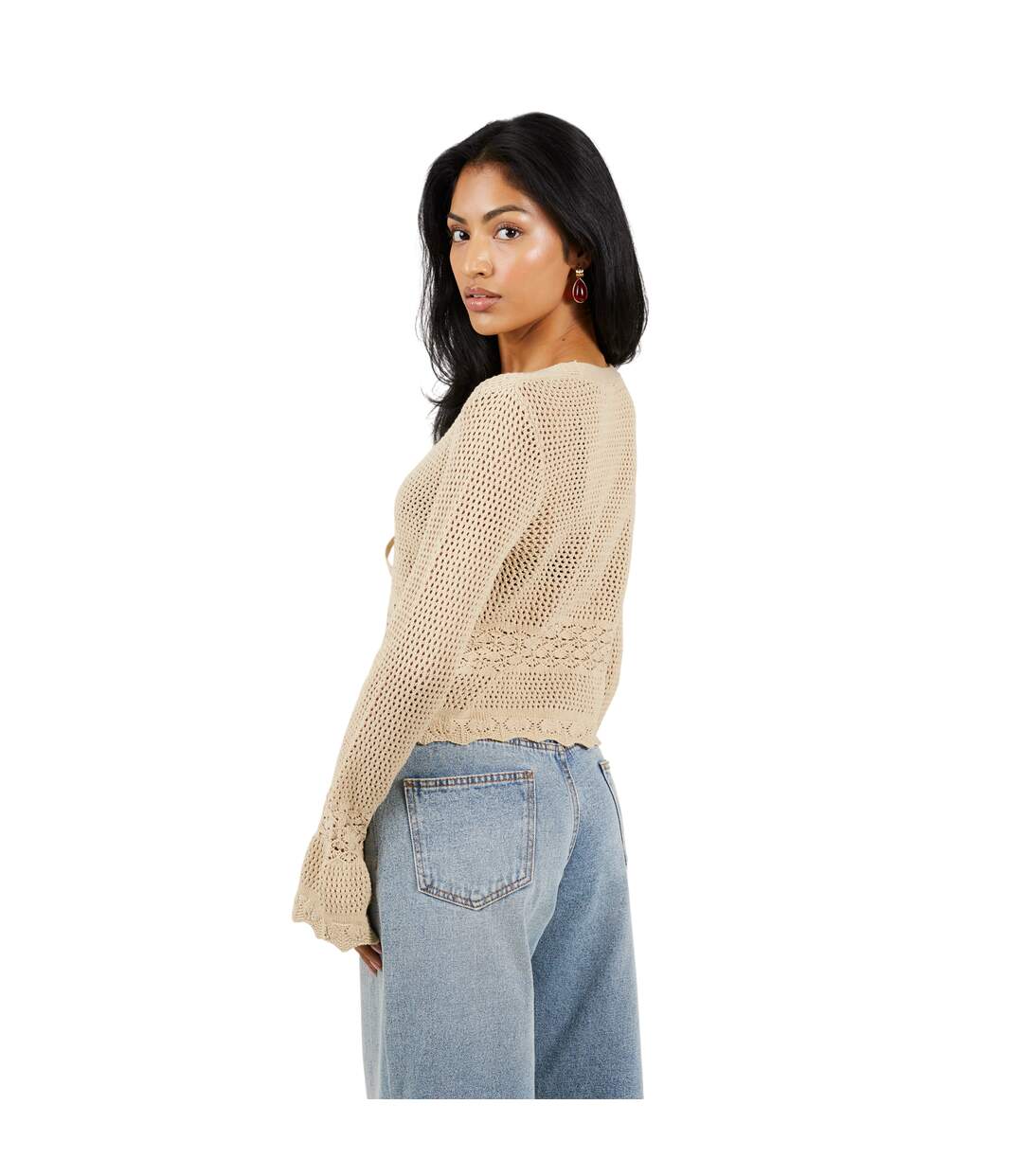 Cardigan Femme Beige Gris Brave Soul-3
