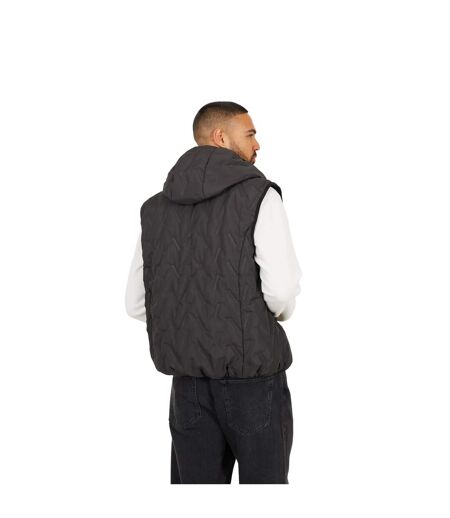 Mens Inferno Hooded Heat Sealed Baffles Gilet Black Brave Soul